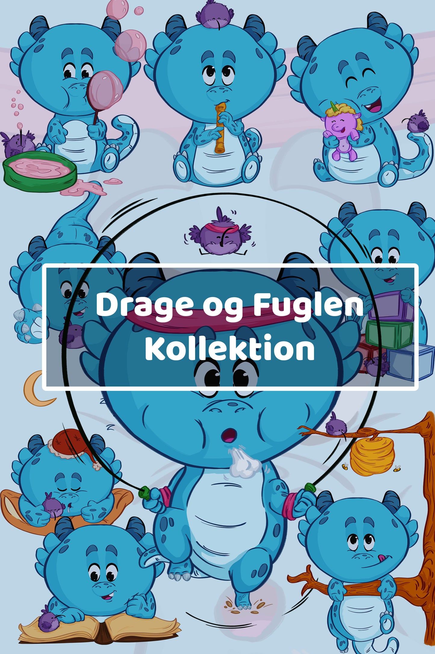 Dragen & Fuglen samlet pakke (9 stk)